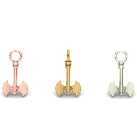 Double Headed Axe Charm from Mushroom