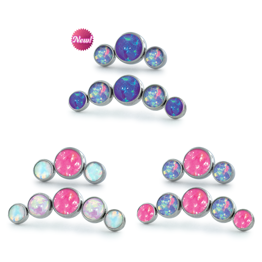 Dreamland Bezel Set Cabochon Cluster - Curved