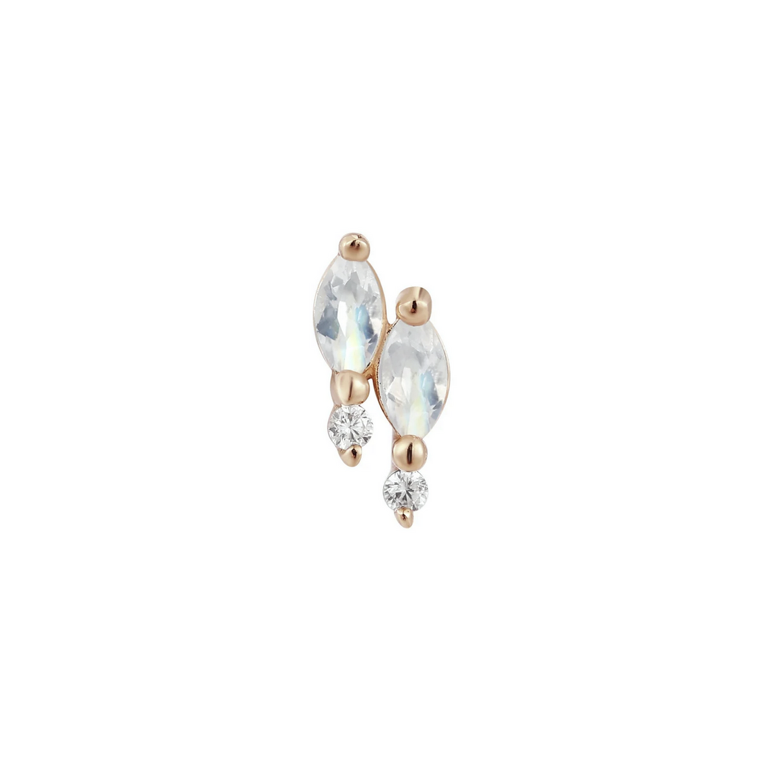 Dreamland with Rainbow Moonstone and CZ — Buddha