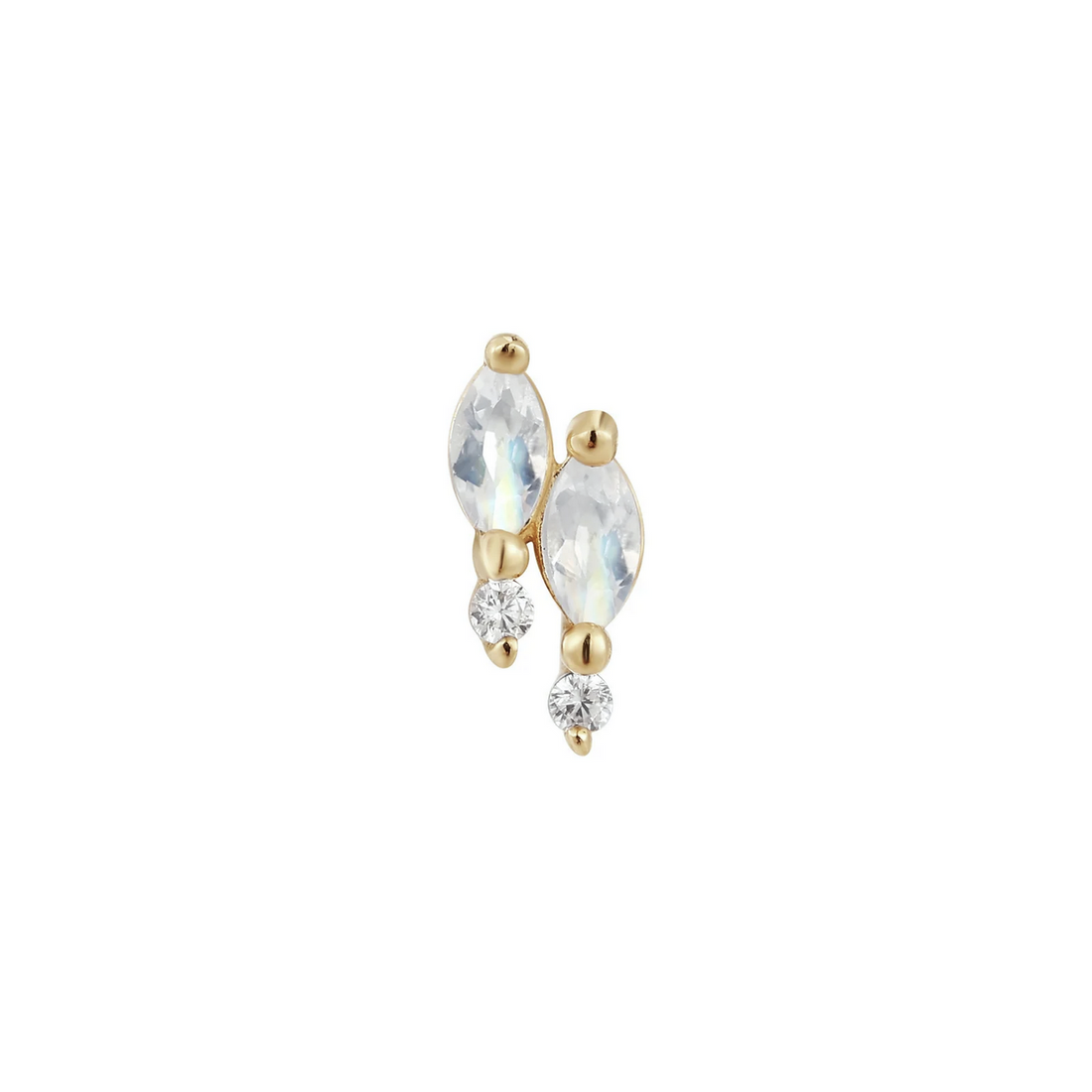 Dreamland with Rainbow Moonstone and CZ — Buddha