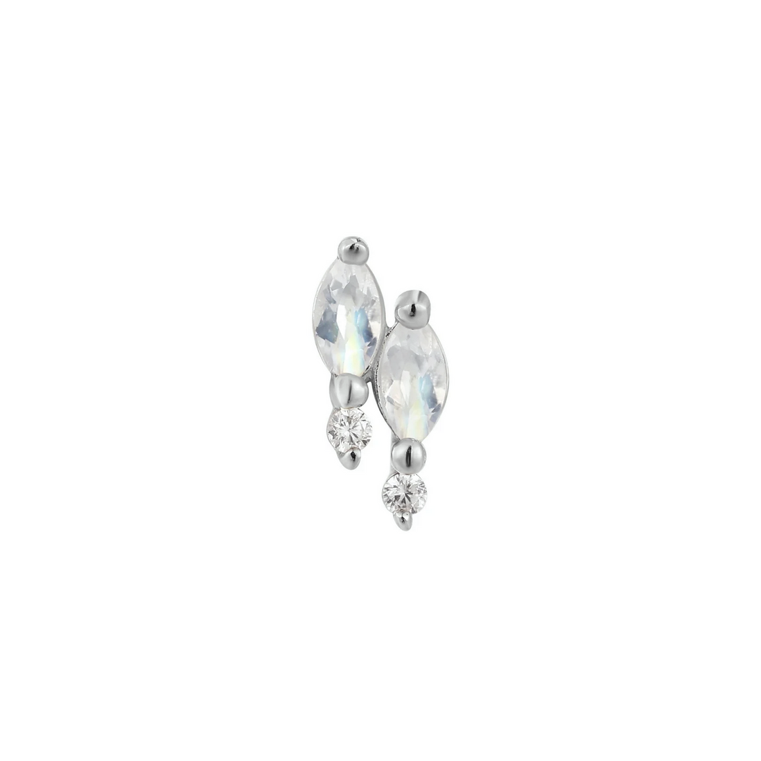 Dreamland with Rainbow Moonstone and CZ — Buddha