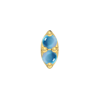 2 Stone Marquise End With Genuine Cabochon