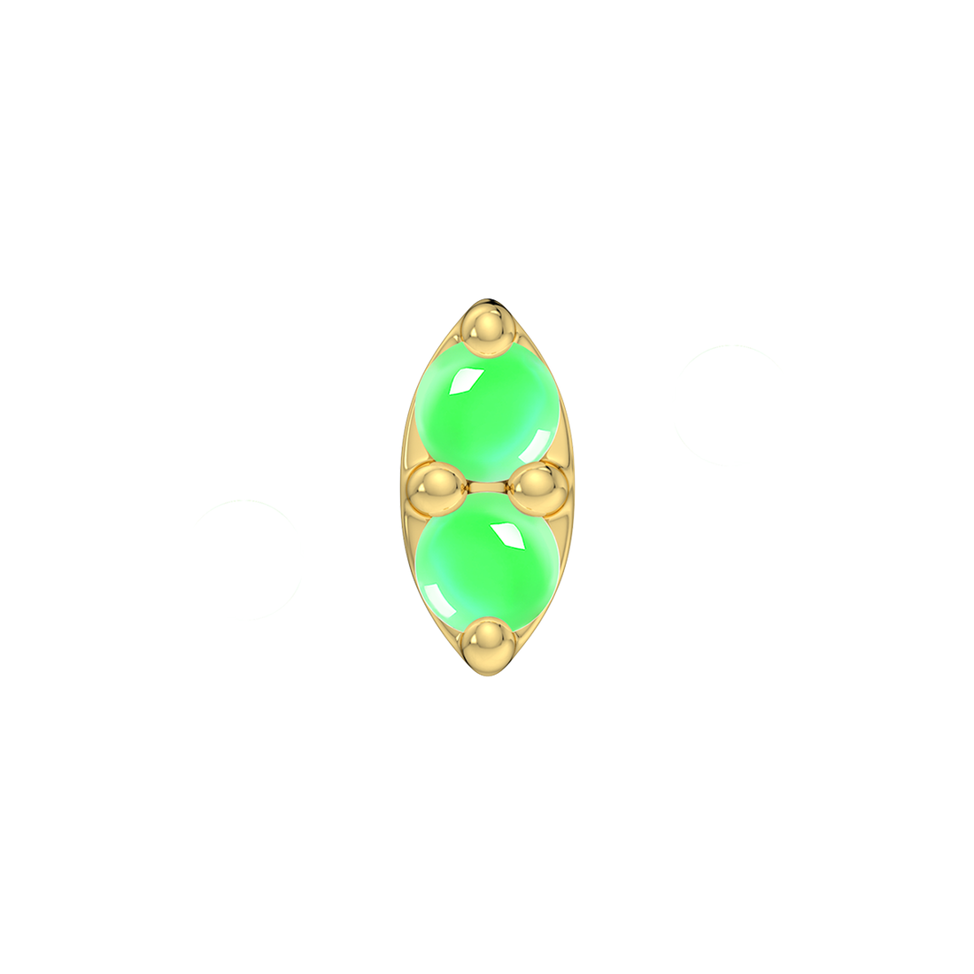 2 Stone Marquise End With Genuine Cabochon