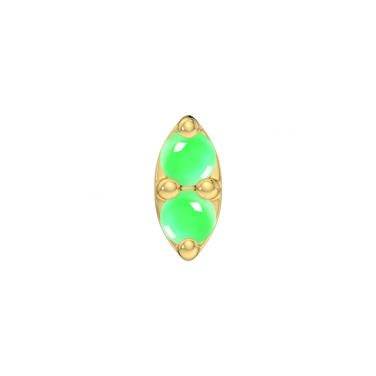 2 Stone Marquise End With Genuine Cabochon