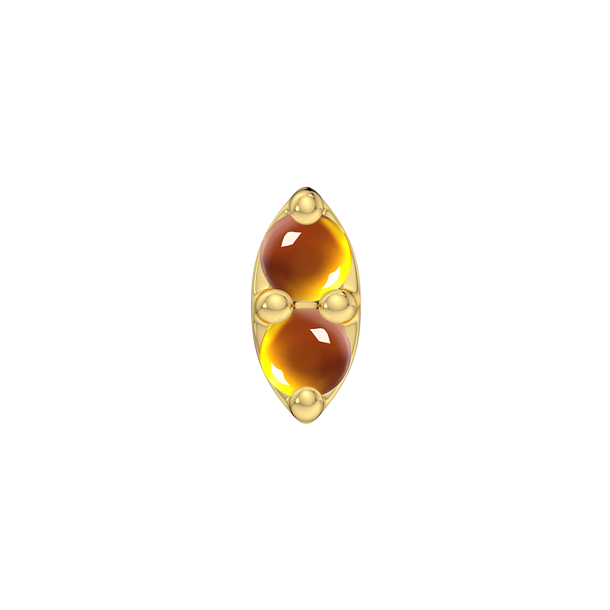 2 Stone Marquise End With Genuine Cabochon