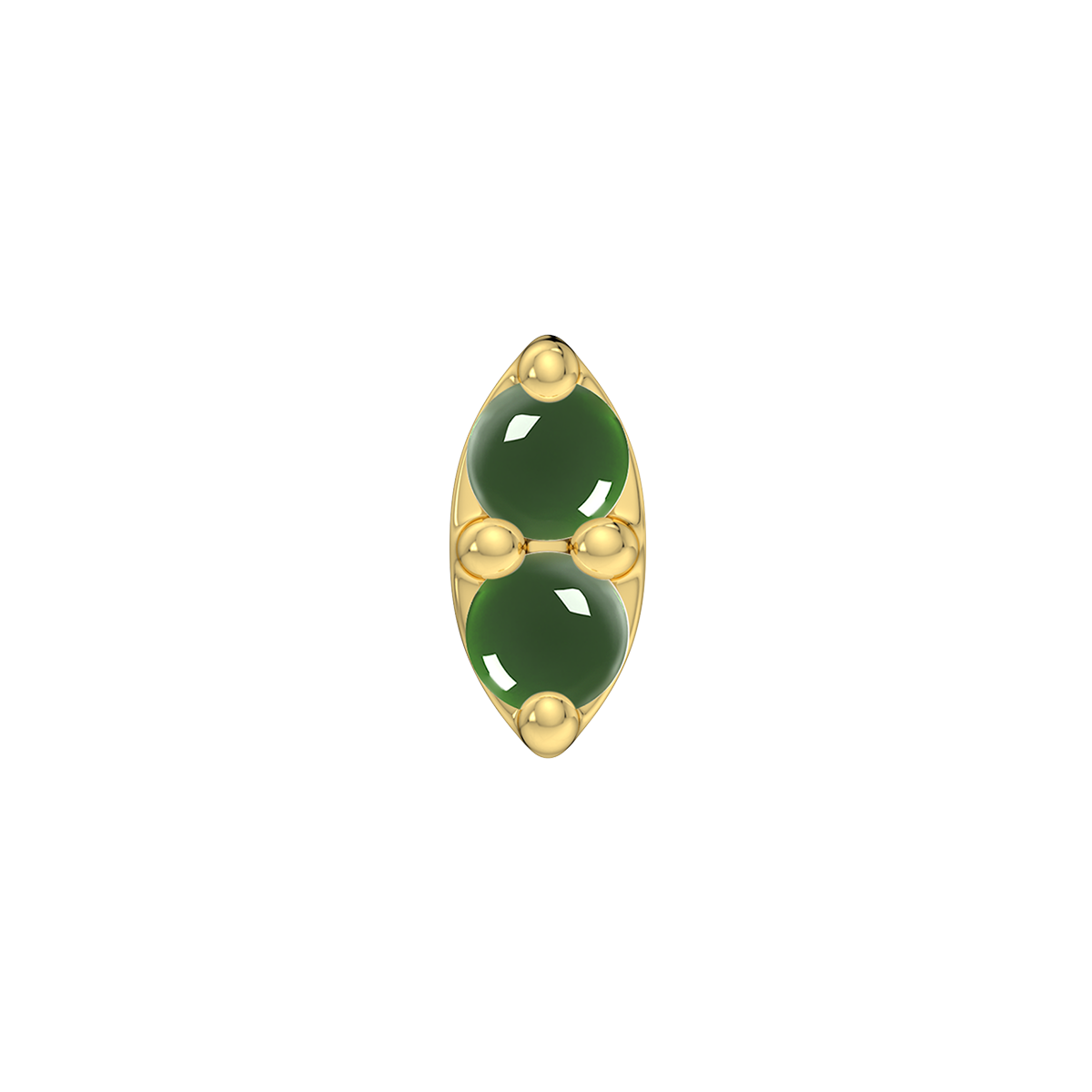 2 Stone Marquise End With Genuine Cabochon