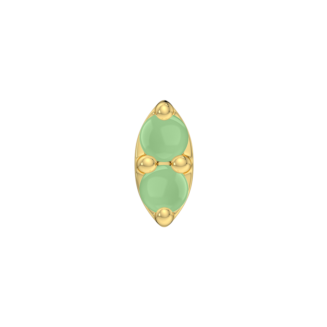 2 Stone Marquise End With Genuine Cabochon
