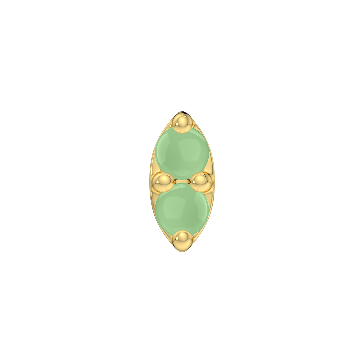 2 Stone Marquise End With Genuine Cabochon