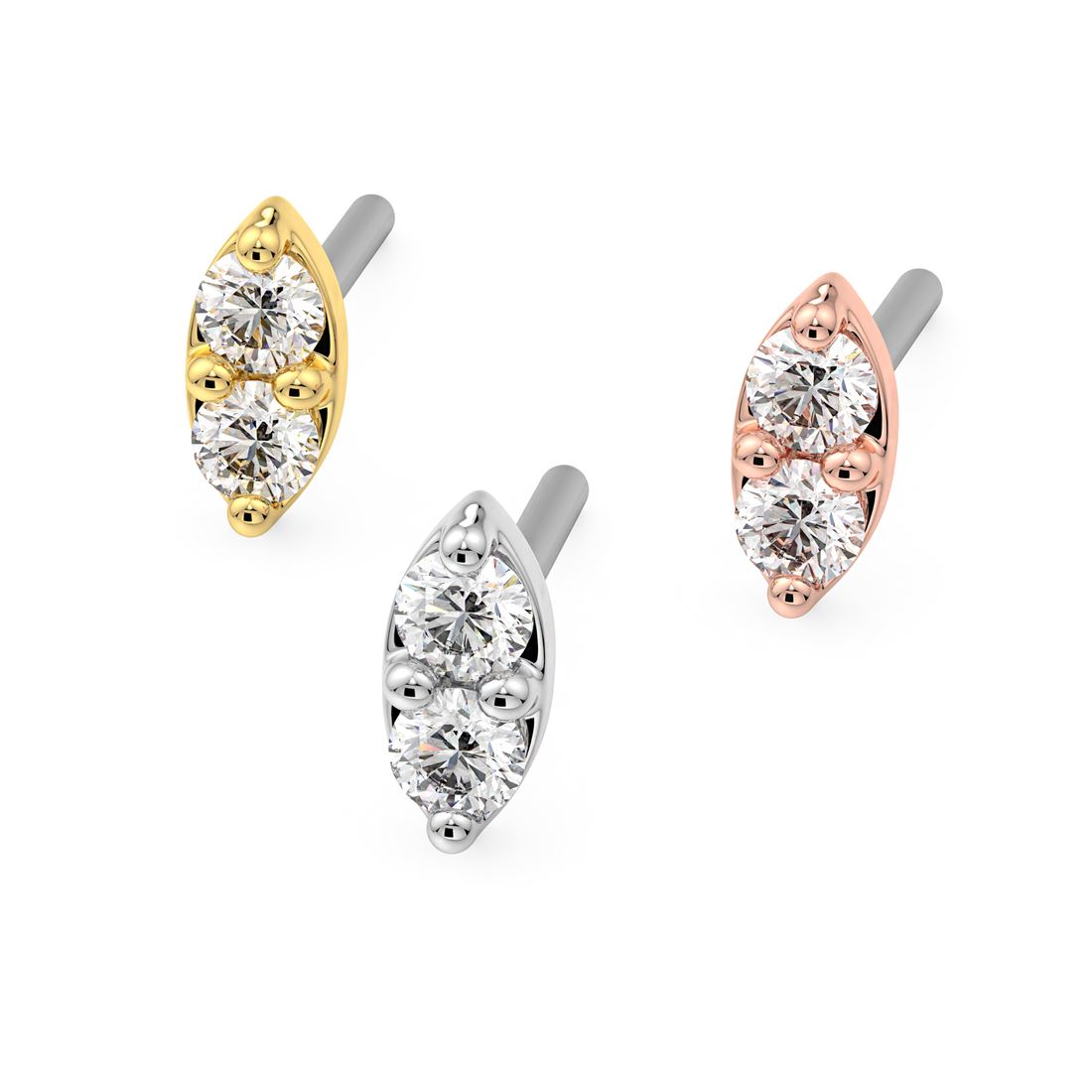 2 Stone Marquise 1.25mm Stones