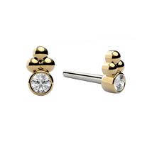 3 Bead Bezel (Royale) End With Diamond
