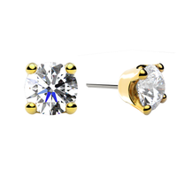 Faceted 4 Prong End With CZ