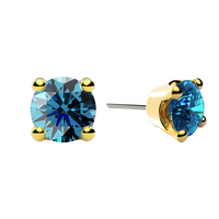 Faceted 4 Prong End With Genuine Stone/Diamonds