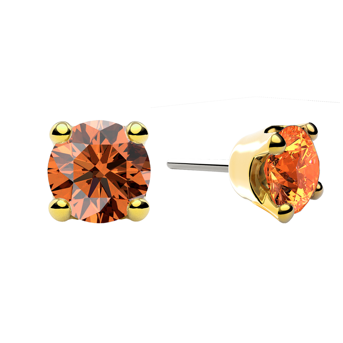 Faceted 4 Prong End With Genuine Stone/Diamonds