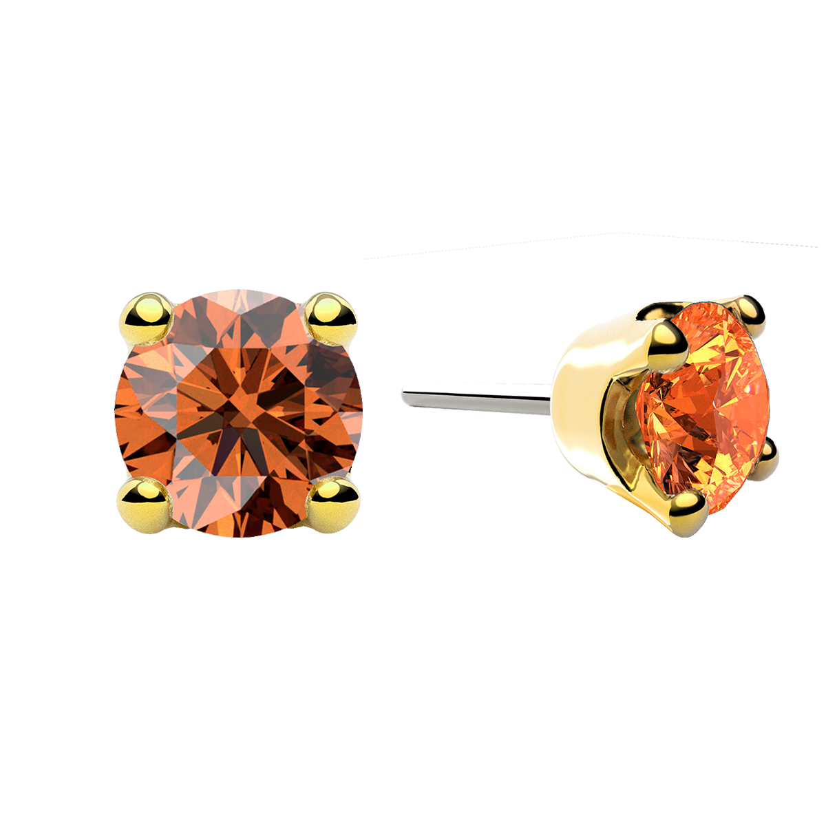 Faceted 4 Prong End With Genuine Stone/Diamonds