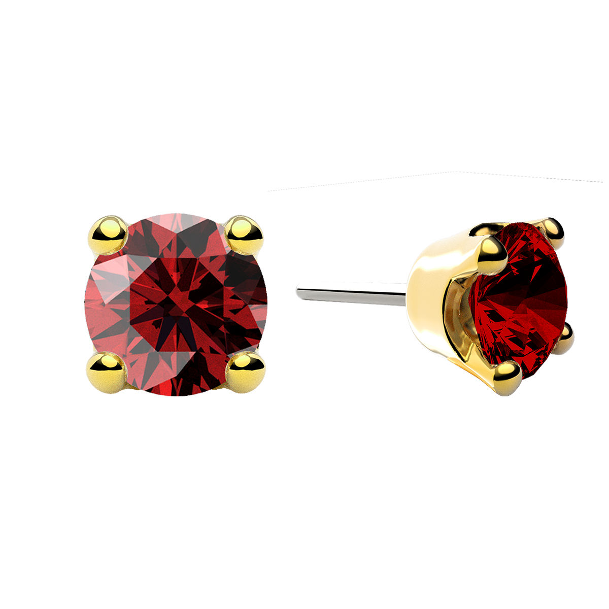 Faceted 4 Prong End With Genuine Stone/Diamonds