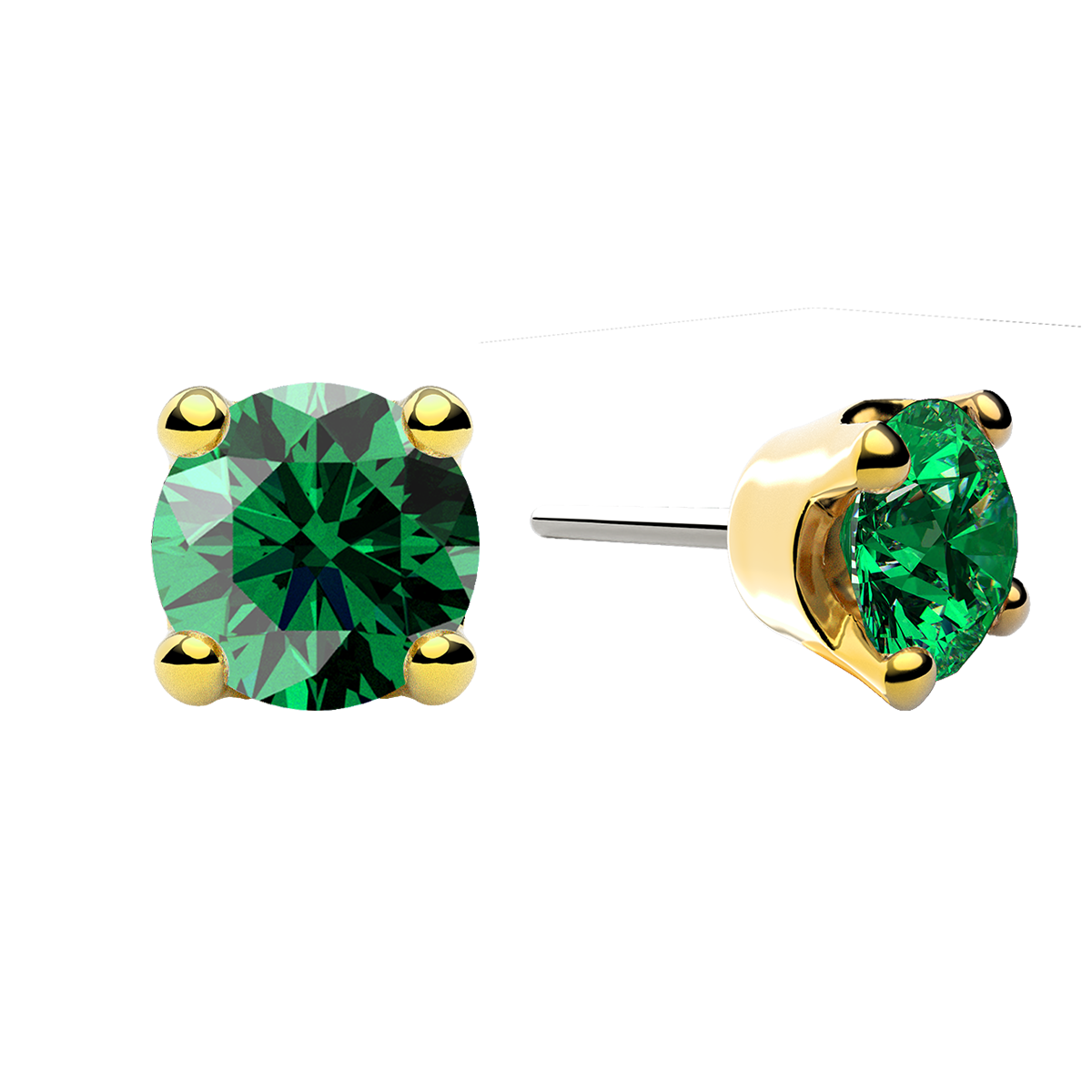 Faceted 4 Prong End With Genuine Stone/Diamonds