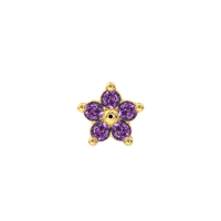 5 Stone Flower End With Genuine Stones/Diamonds