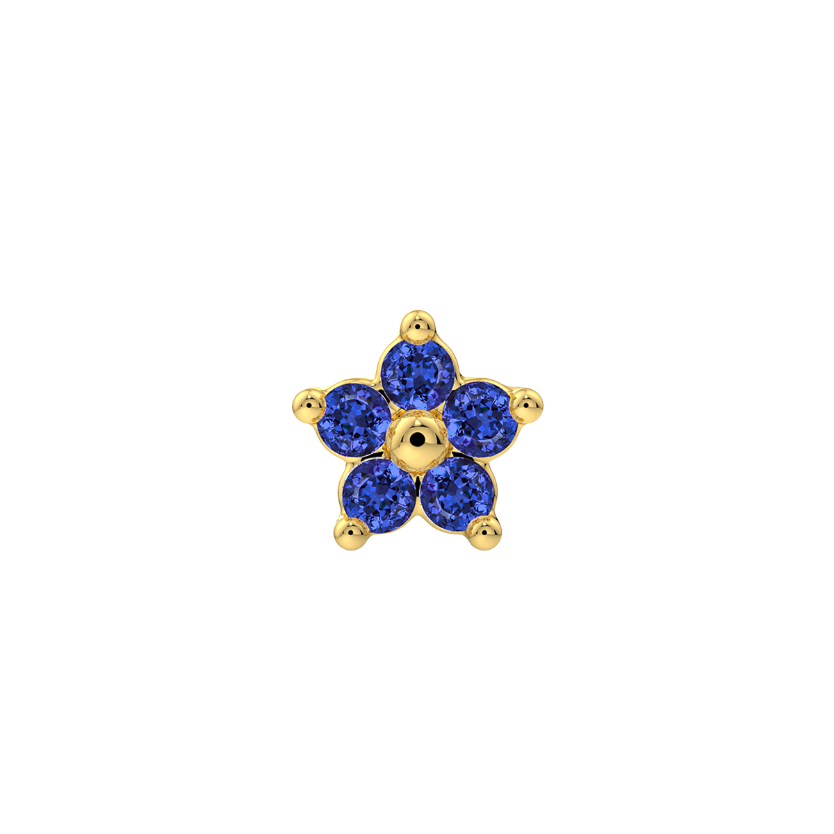 5 Stone Flower End With Genuine Stones/Diamonds