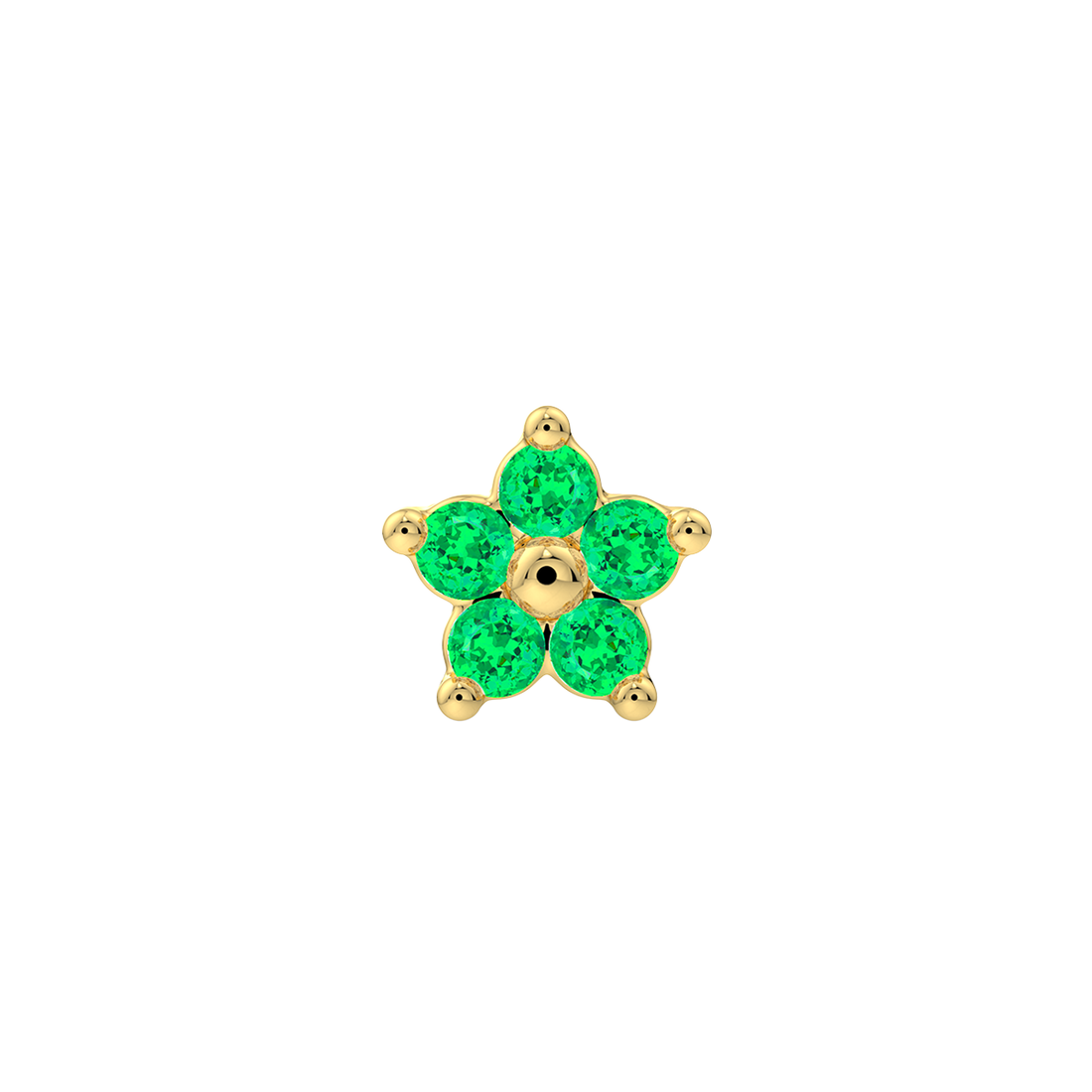 5 Stone Flower End With Genuine Stones/Diamonds