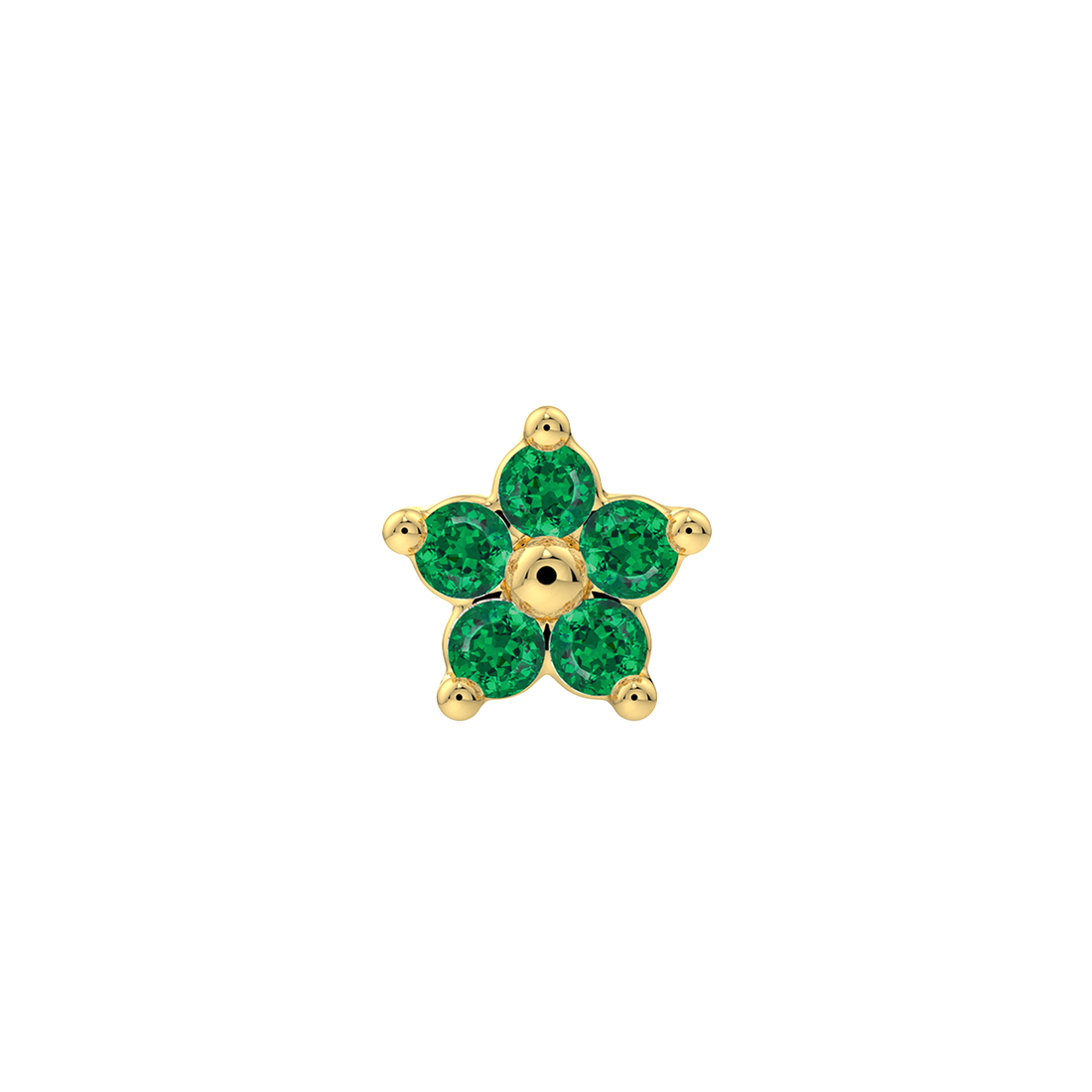 5 Stone Flower End With Genuine Stones/Diamonds