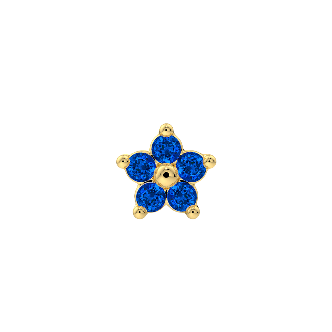 5 Stone Flower End With Genuine Stones/Diamonds