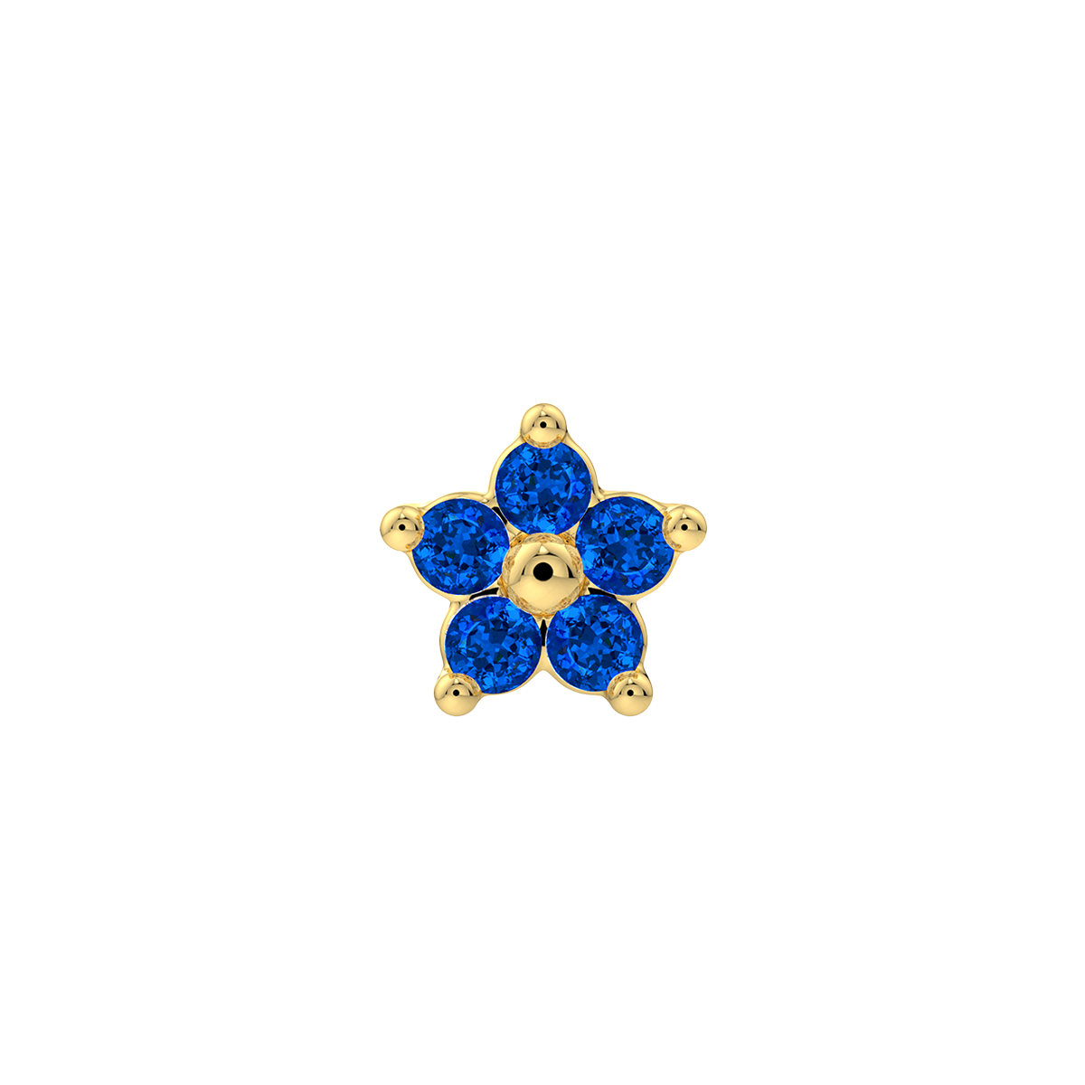 5 Stone Flower End With Genuine Stones/Diamonds