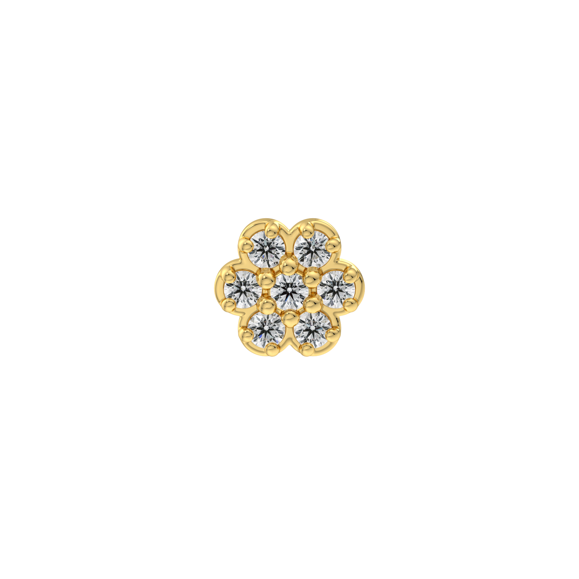 7 Stone Rounded Edge Flower 1.5mm Stones