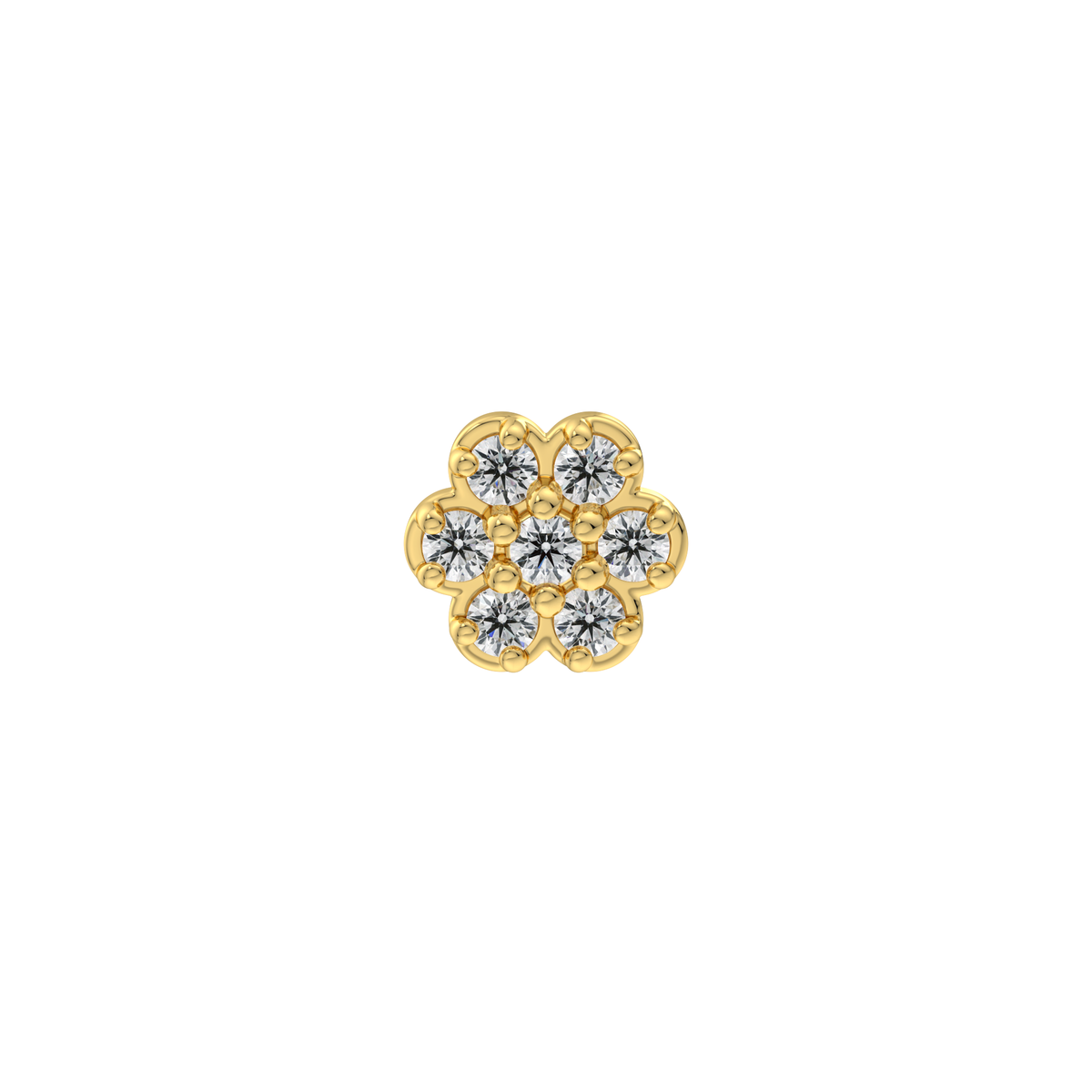 7 Stone Rounded Edge Flower 1.5mm Stones