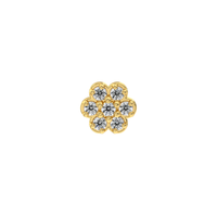 7 Stone Rounded Edge Flower 1.5mm Stones