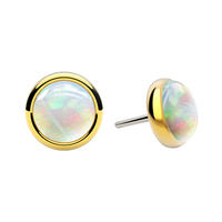 Cabochon Bezel End With Lab-Cabochon