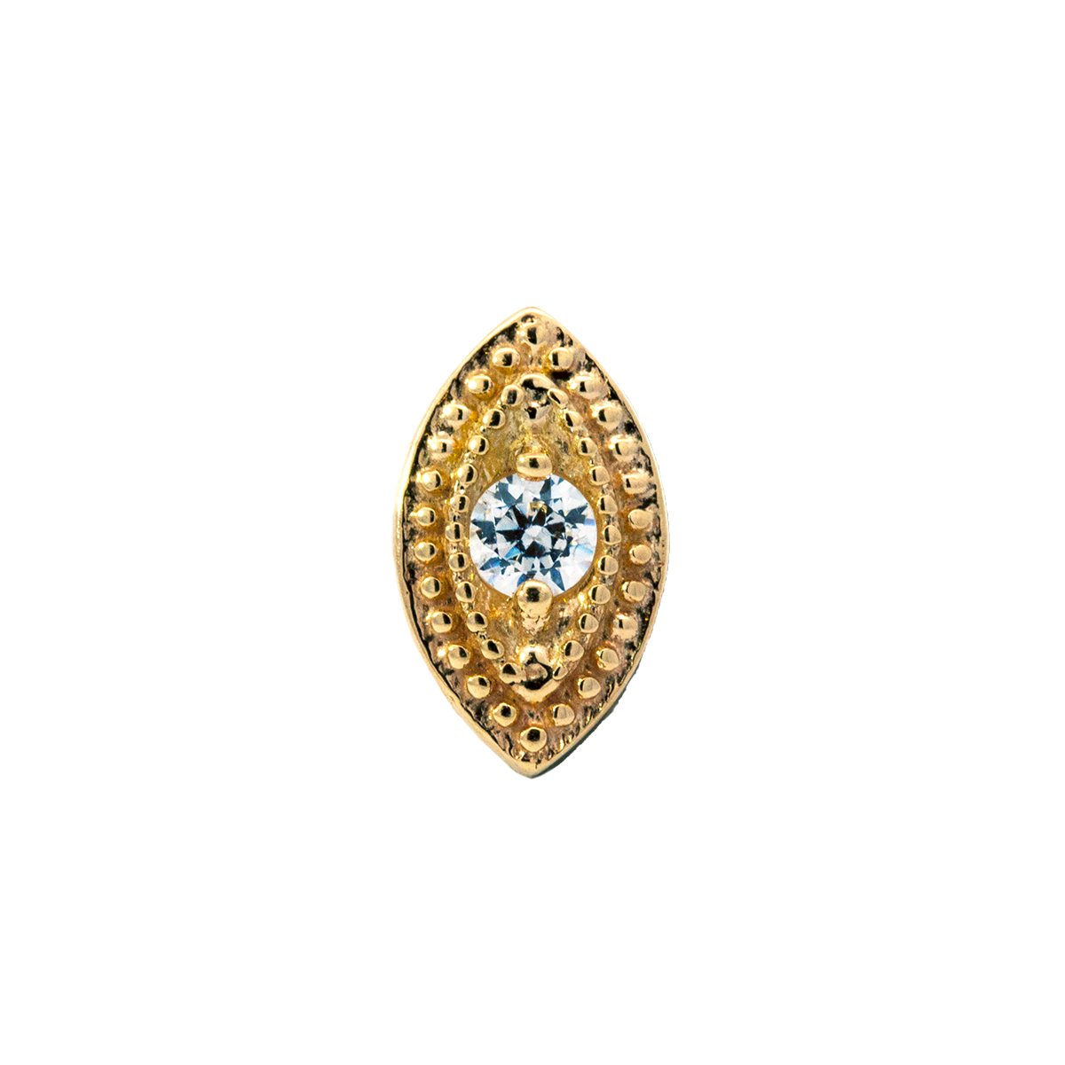 Double Millgrain Marquise End With Diamond