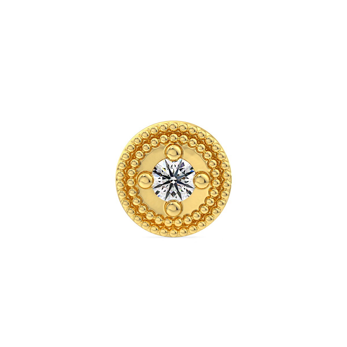 Double Millgrain Round Prong