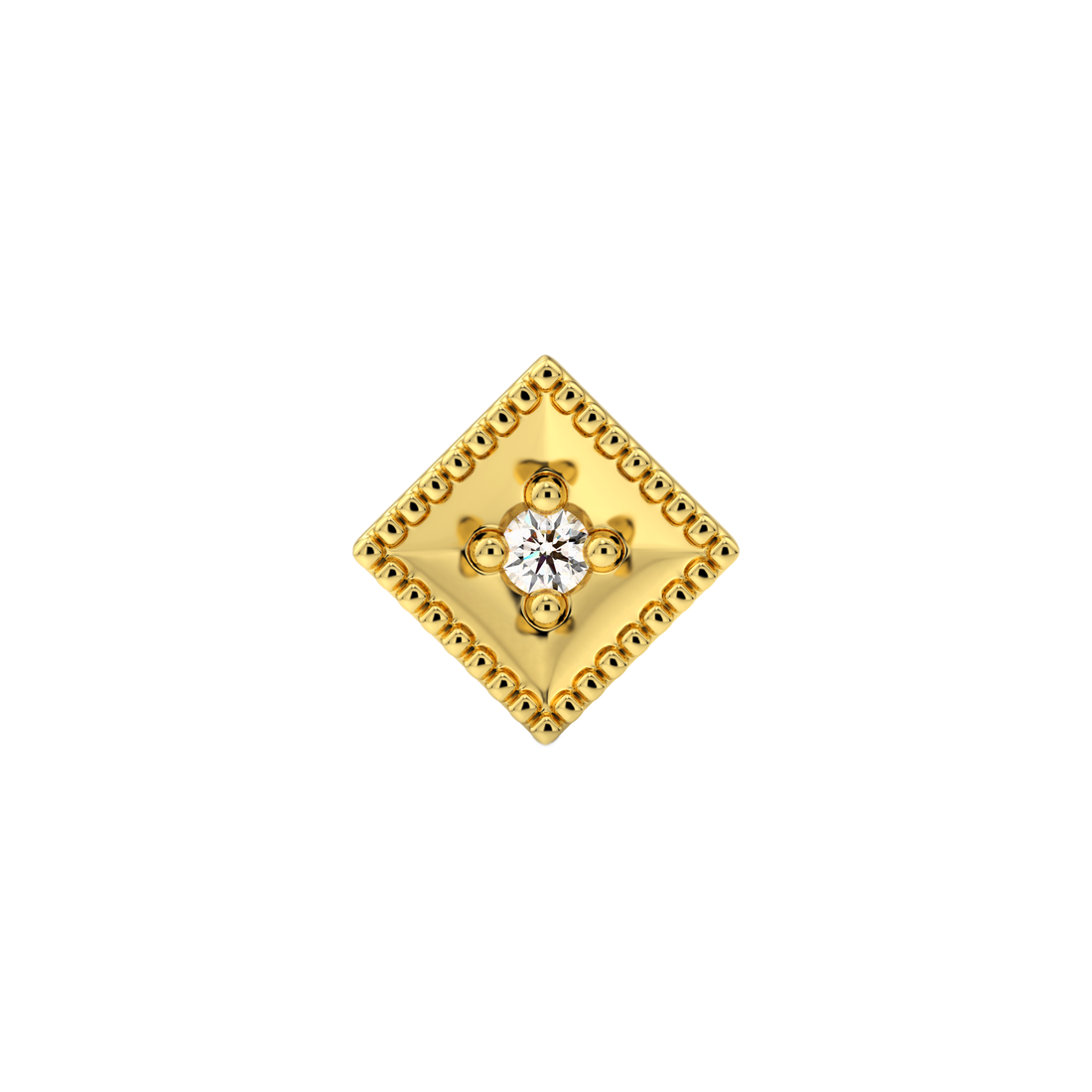 Diamond Millgrain End With Diamond