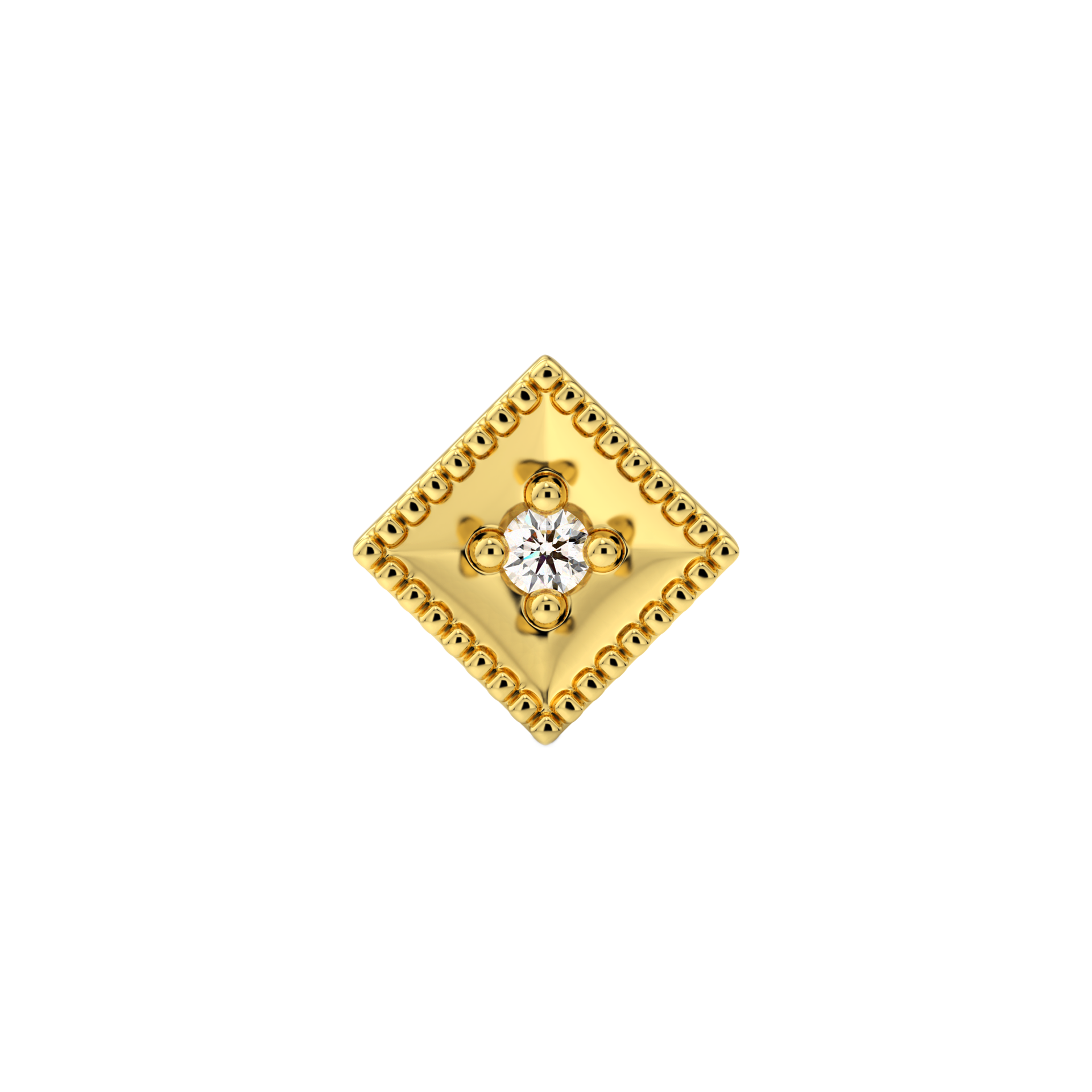 Diamond Millgrain End With Diamond