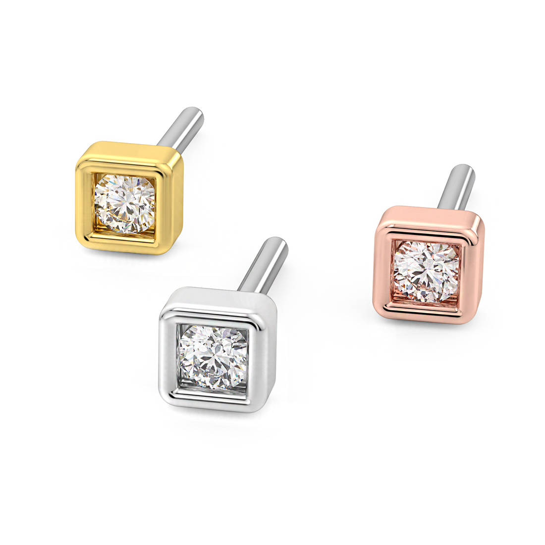 Diamond Round Stone End With Diamond
