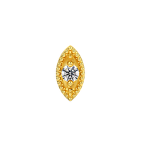 Millgrain Marquise End With Diamond