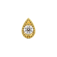 Millgrain Pear End With Diamond