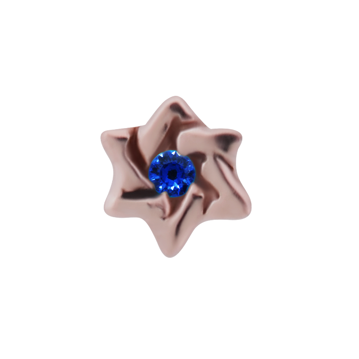 Star of David with Center 1mm Stone
