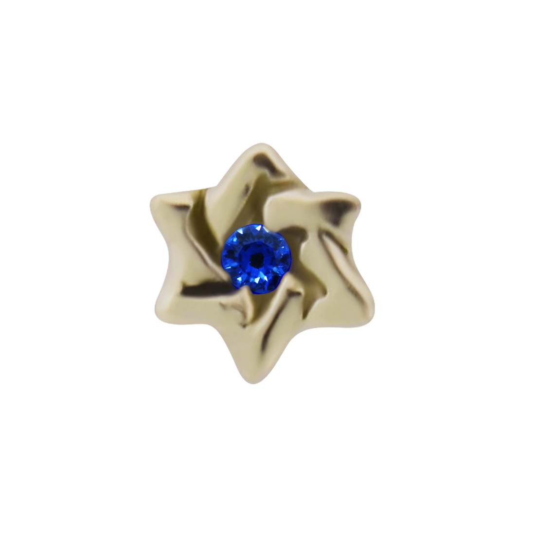 Star of David with Center 1mm Stone