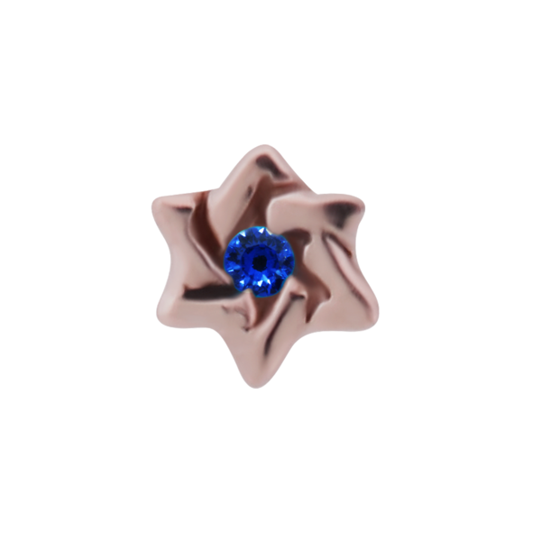 Star of David with Center 1mm Stone