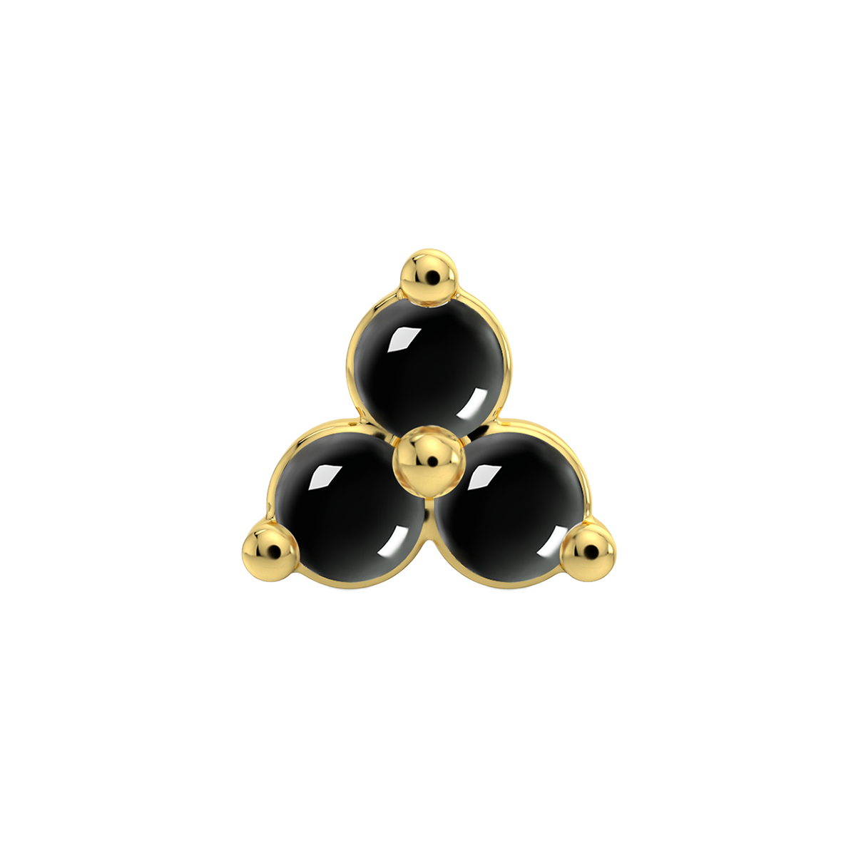 Trinity 3 Stone End With Genuine Cabochon