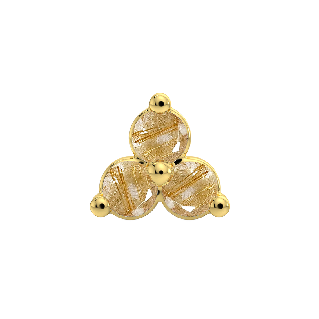 Trinity 3 Stone End With Genuine Cabochon
