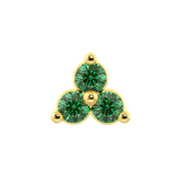 Trinity 3 Stone End With Genuine Faceted/Diamonds