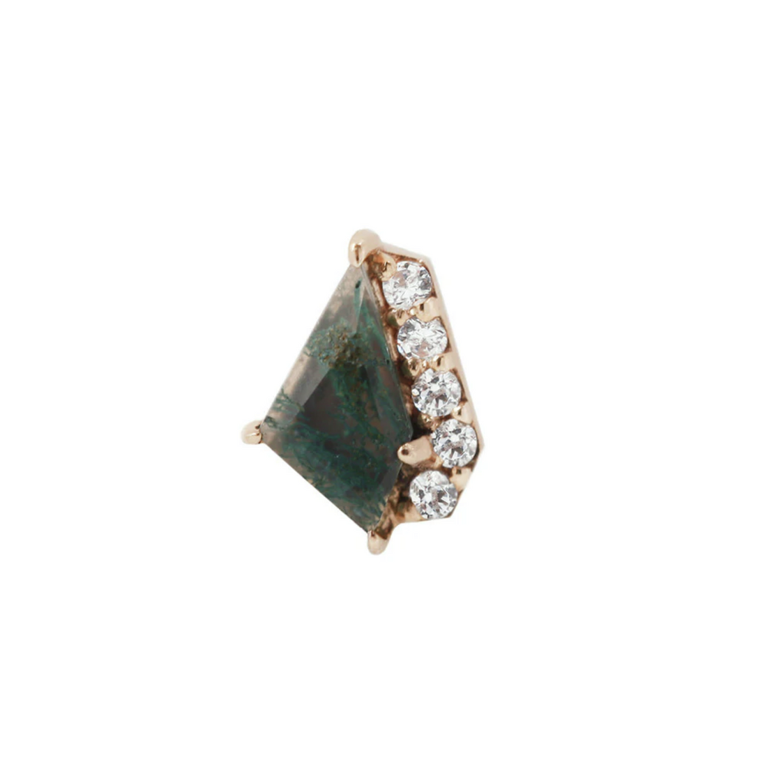 Elevate with Moss Agate and CZ — Buddha
