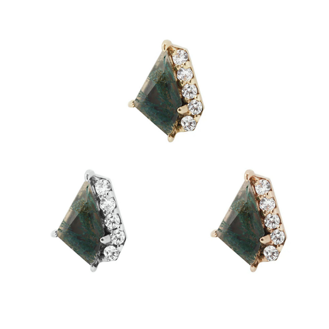 Elevate with Moss Agate and CZ — Buddha