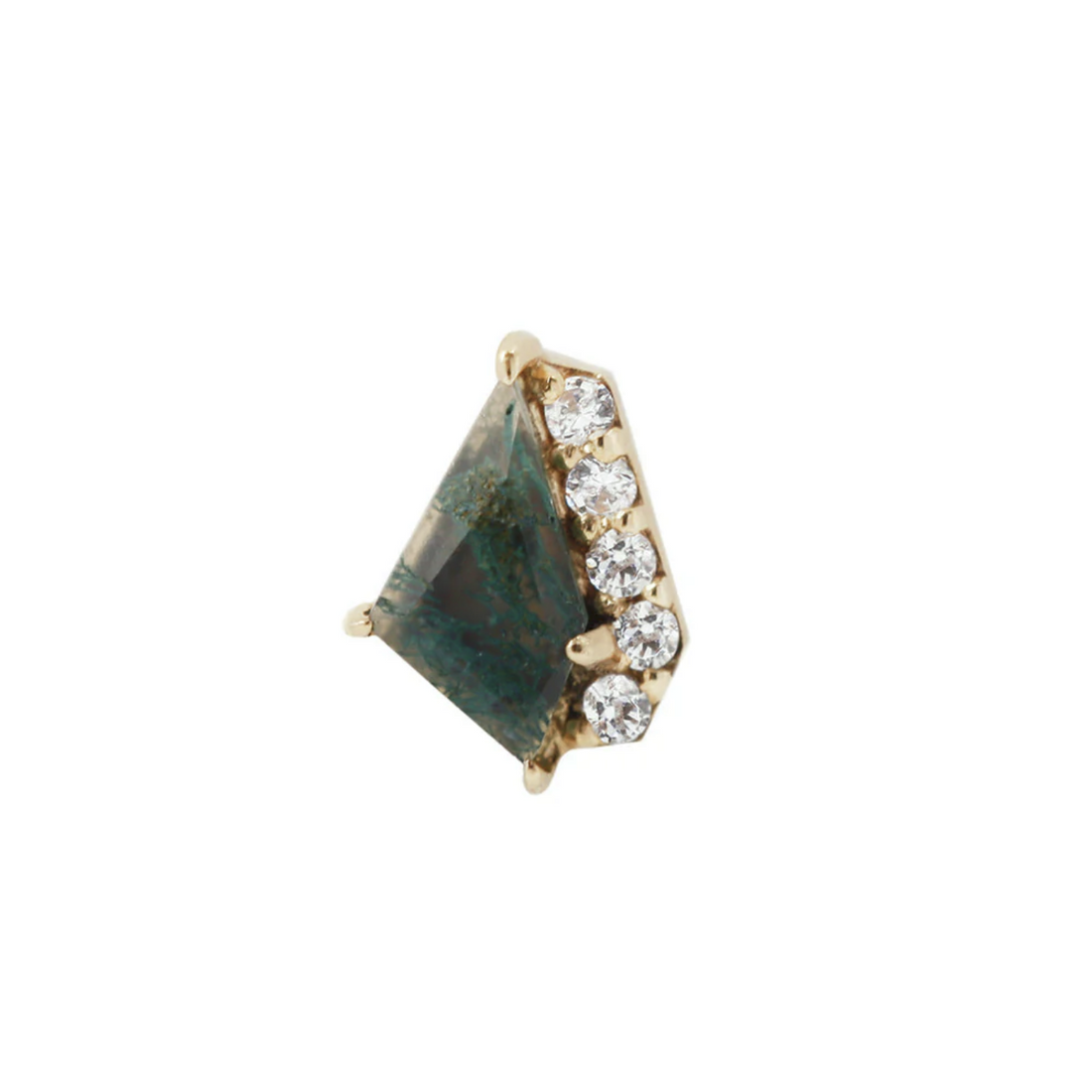 Elevate with Moss Agate and CZ — Buddha