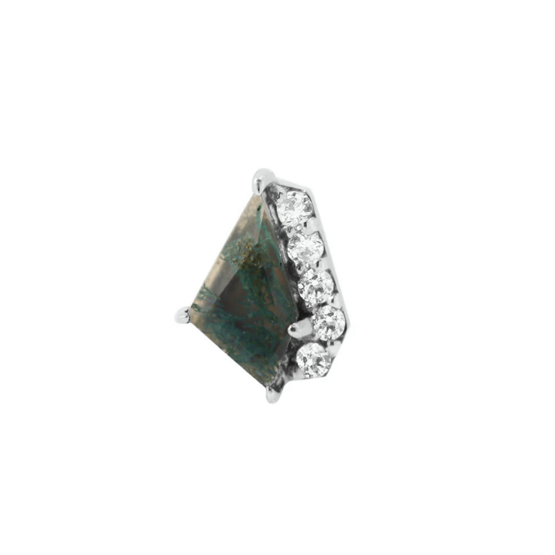 Elevate with Moss Agate and CZ — Buddha