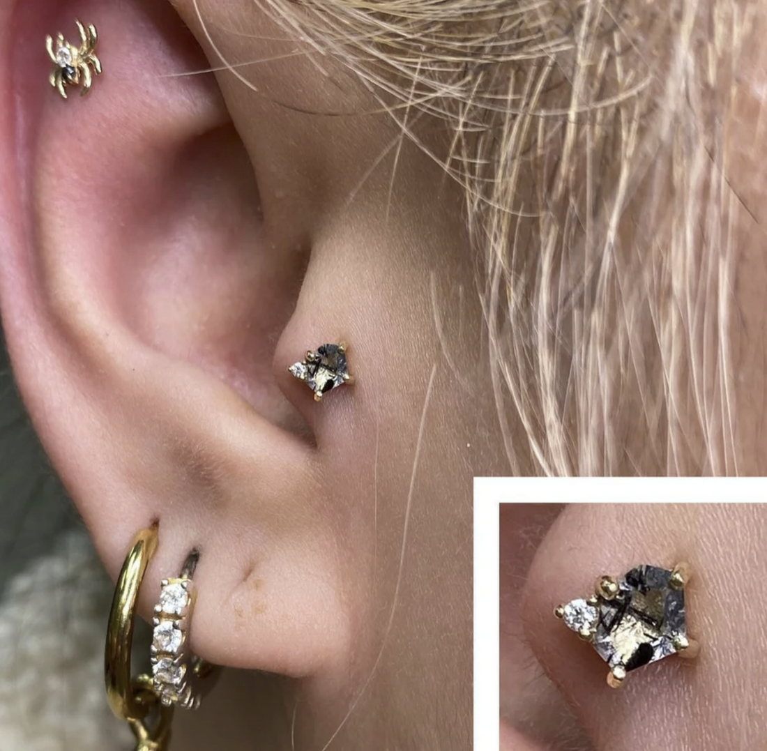 Elicit with Tourmalated Quartz and CZ — Buddha