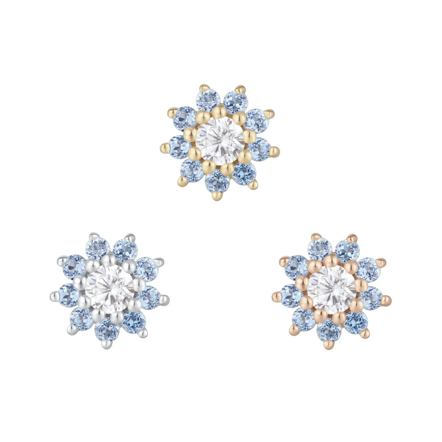 Eloise with London Blue Topaz and CZ — Buddha