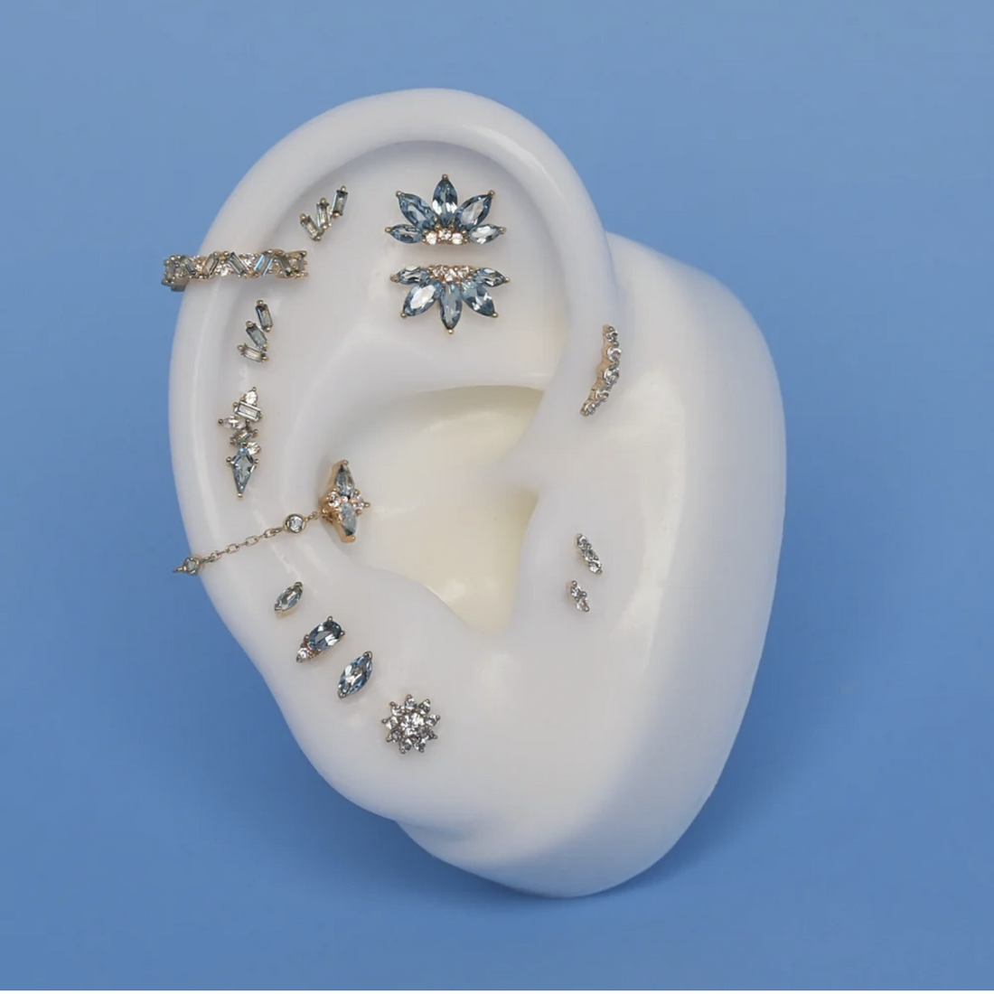 Eloise with London Blue Topaz and CZ — Buddha